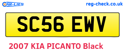 SC56EWV are the vehicle registration plates.