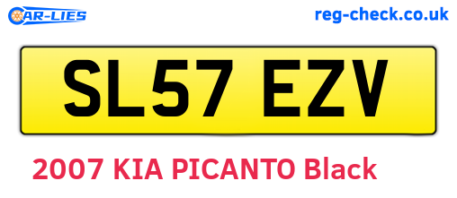 SL57EZV are the vehicle registration plates.