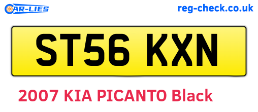ST56KXN are the vehicle registration plates.