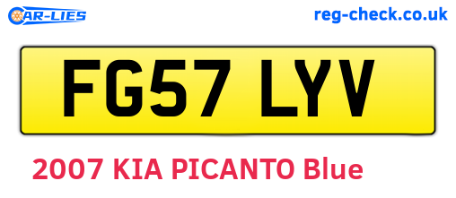 FG57LYV are the vehicle registration plates.