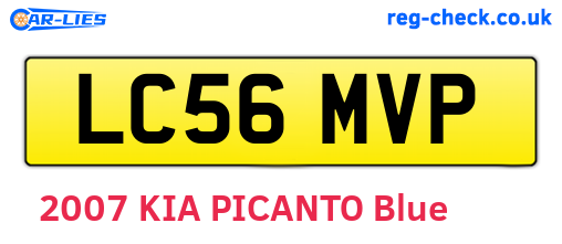 LC56MVP are the vehicle registration plates.