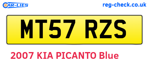 MT57RZS are the vehicle registration plates.