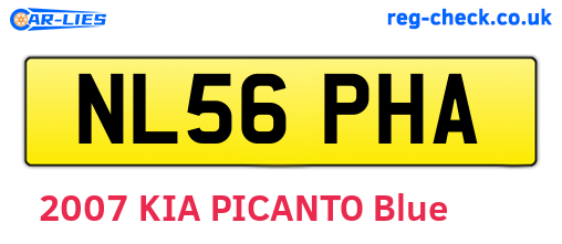 NL56PHA are the vehicle registration plates.