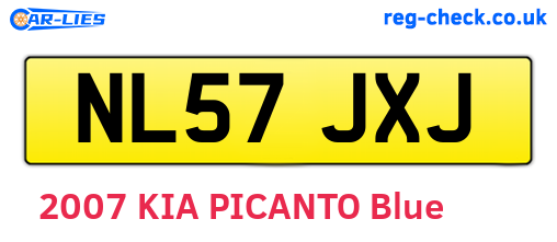 NL57JXJ are the vehicle registration plates.