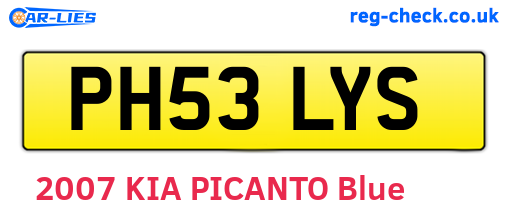 PH53LYS are the vehicle registration plates.