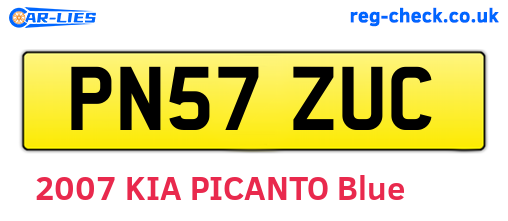 PN57ZUC are the vehicle registration plates.