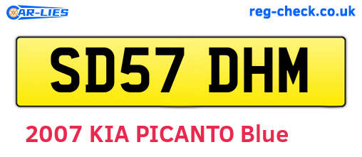 SD57DHM are the vehicle registration plates.