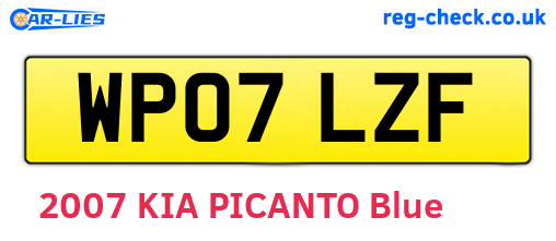 WP07LZF are the vehicle registration plates.
