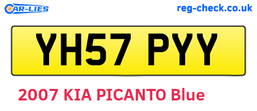 YH57PYY are the vehicle registration plates.