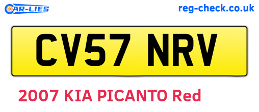 CV57NRV are the vehicle registration plates.