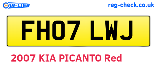 FH07LWJ are the vehicle registration plates.