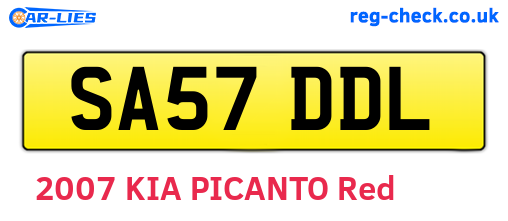 SA57DDL are the vehicle registration plates.