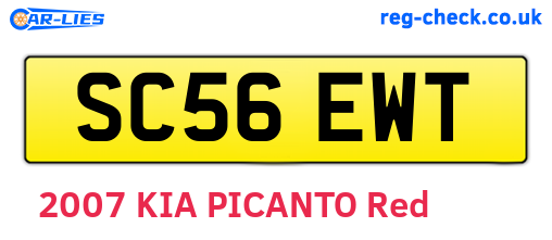 SC56EWT are the vehicle registration plates.