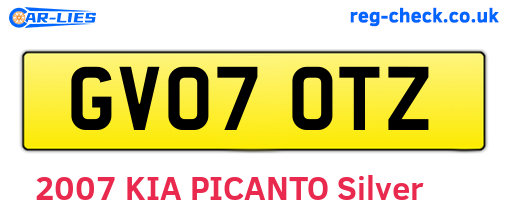 GV07OTZ are the vehicle registration plates.