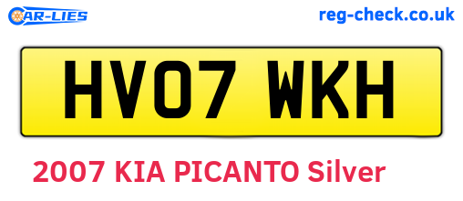 HV07WKH are the vehicle registration plates.