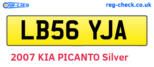 LB56YJA are the vehicle registration plates.