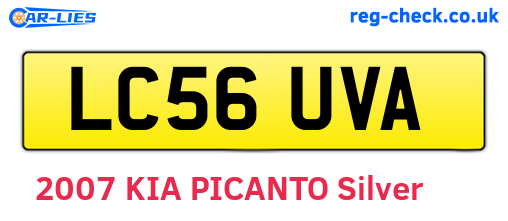 LC56UVA are the vehicle registration plates.