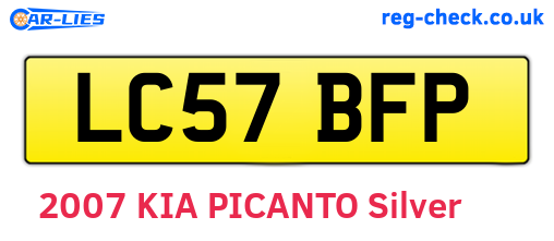 LC57BFP are the vehicle registration plates.