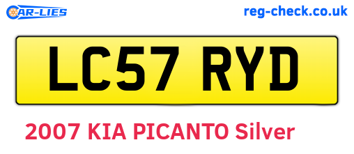 LC57RYD are the vehicle registration plates.