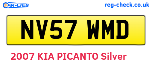 NV57WMD are the vehicle registration plates.