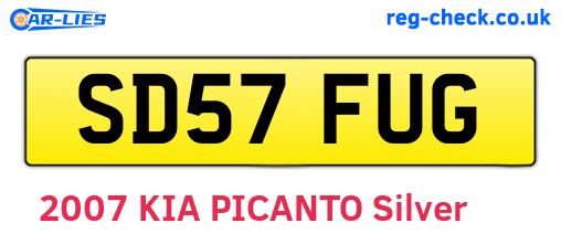 SD57FUG are the vehicle registration plates.