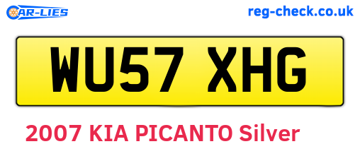 WU57XHG are the vehicle registration plates.