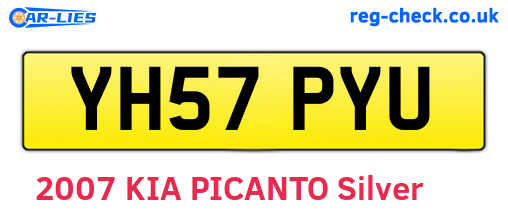 YH57PYU are the vehicle registration plates.