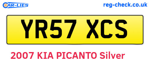 YR57XCS are the vehicle registration plates.