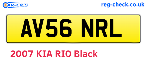 AV56NRL are the vehicle registration plates.