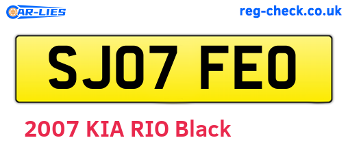 SJ07FEO are the vehicle registration plates.