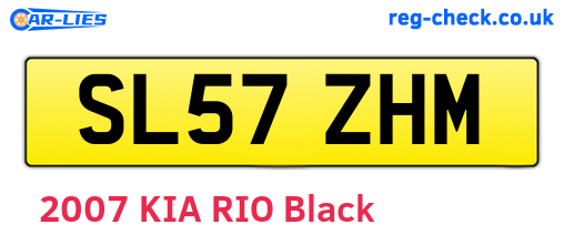 SL57ZHM are the vehicle registration plates.