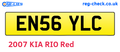 EN56YLC are the vehicle registration plates.