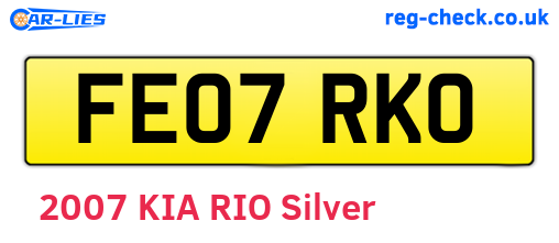 FE07RKO are the vehicle registration plates.