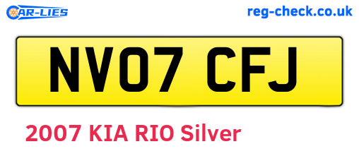 NV07CFJ are the vehicle registration plates.
