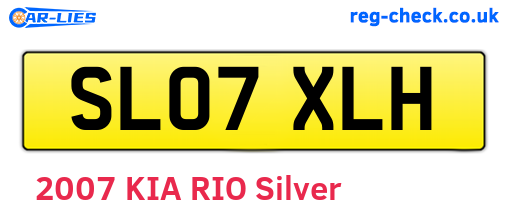 SL07XLH are the vehicle registration plates.