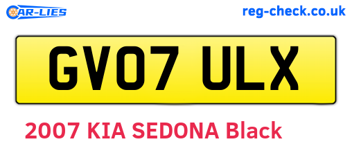 GV07ULX are the vehicle registration plates.