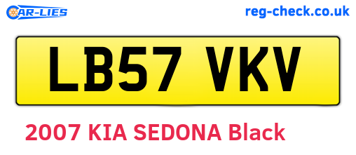 LB57VKV are the vehicle registration plates.