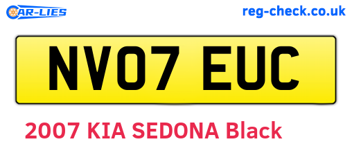 NV07EUC are the vehicle registration plates.