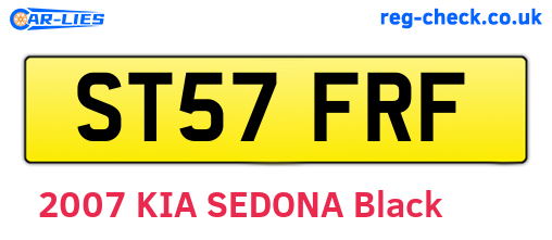 ST57FRF are the vehicle registration plates.