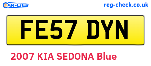 FE57DYN are the vehicle registration plates.