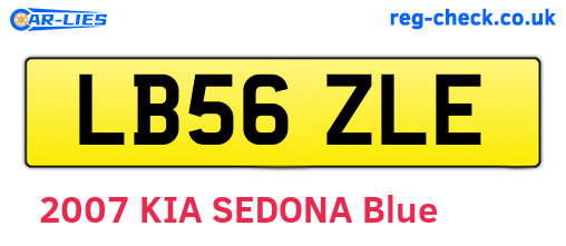 LB56ZLE are the vehicle registration plates.