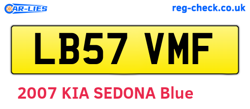 LB57VMF are the vehicle registration plates.