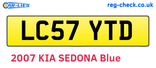 LC57YTD are the vehicle registration plates.