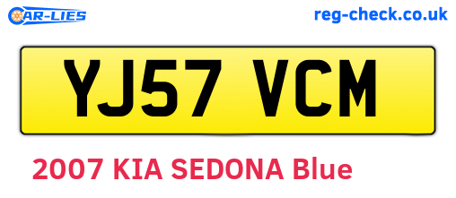 YJ57VCM are the vehicle registration plates.