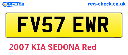 FV57EWR are the vehicle registration plates.