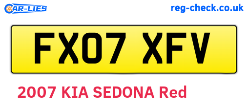 FX07XFV are the vehicle registration plates.