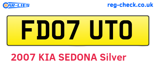FD07UTO are the vehicle registration plates.
