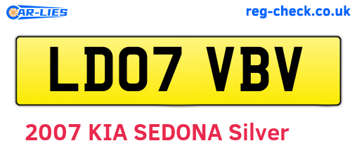 LD07VBV are the vehicle registration plates.