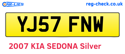 YJ57FNW are the vehicle registration plates.