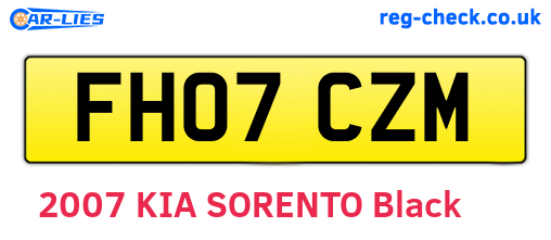 FH07CZM are the vehicle registration plates.